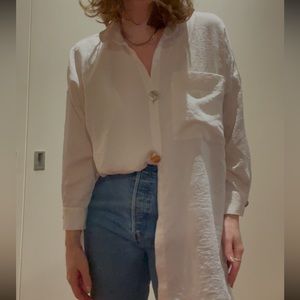 🍓3/$20🍓 ZARA Classic Cream Button-Up Shirt